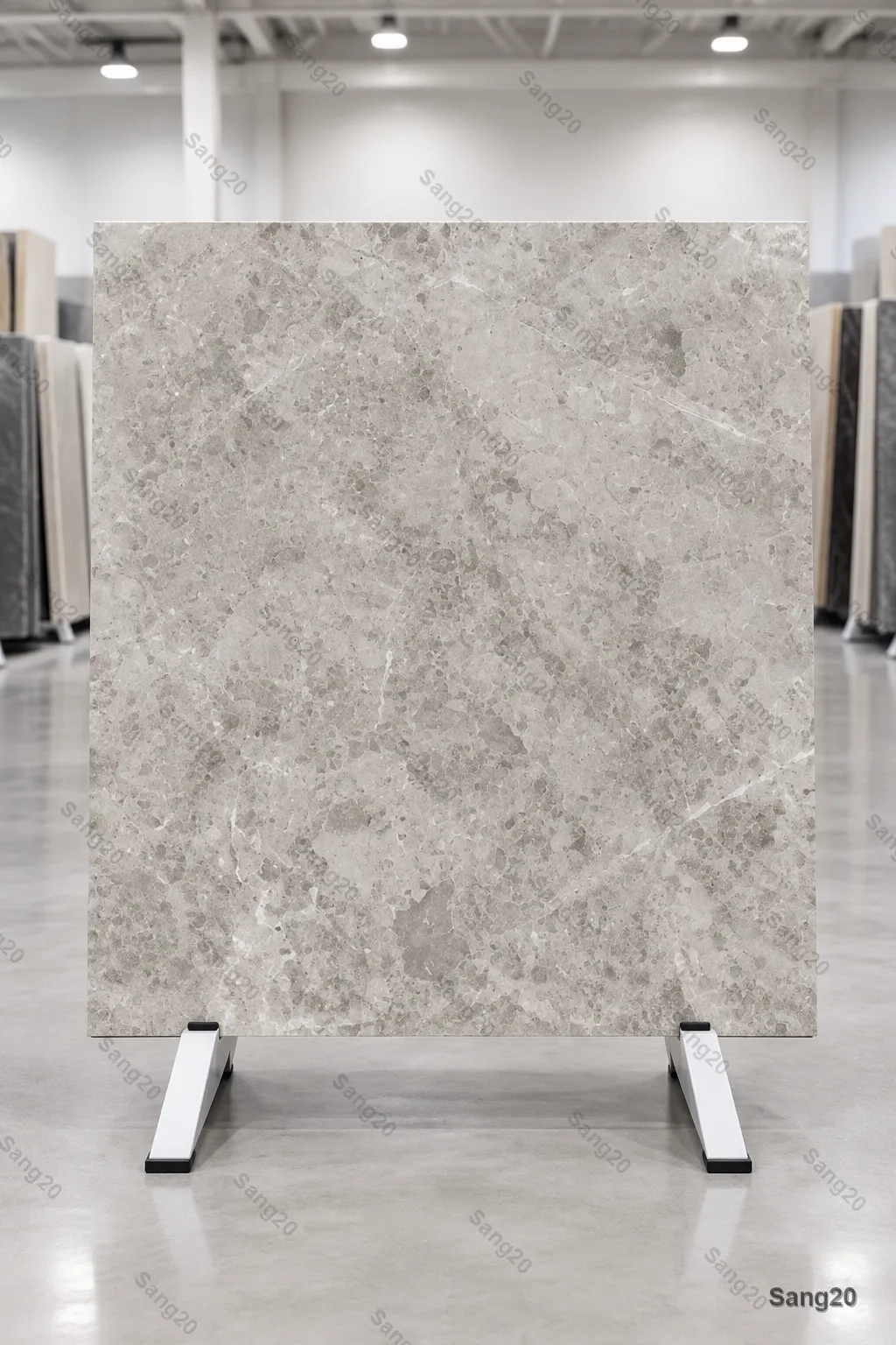“Persian Skato crystal marble slab with a pure white background and delicate grey veining, premium natural stone for high-end interior flooring and wall cladding”